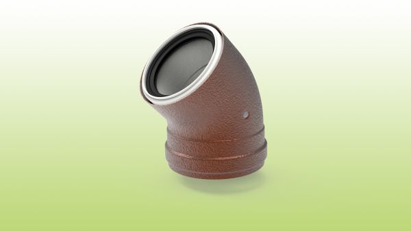 CODO 45º PP PROTEGIDO COLOR COBRE MARTELE