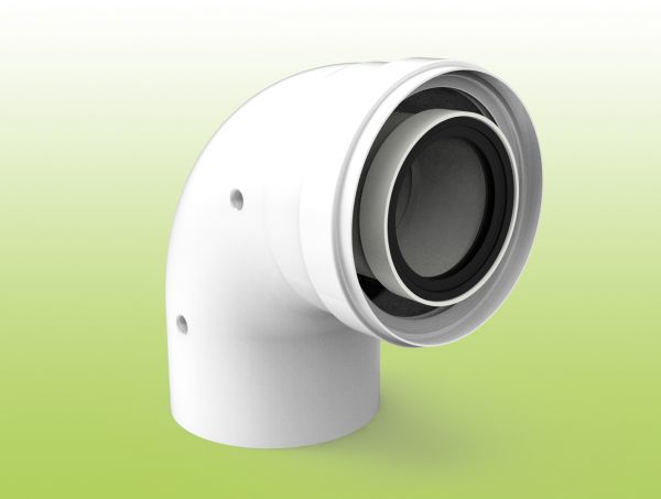 CODO COAXIAL 90º M/H 