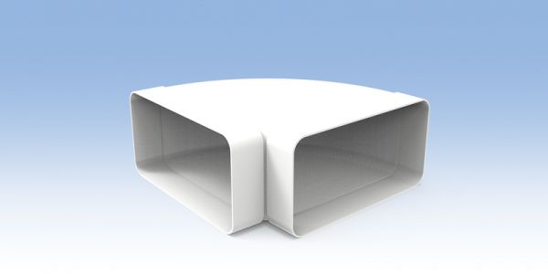 CODO 90º RECTANGULAR HORIZONTAL PVC