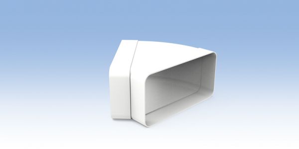 CODO 45º RECTANGULAR HORIZONTAL PVC