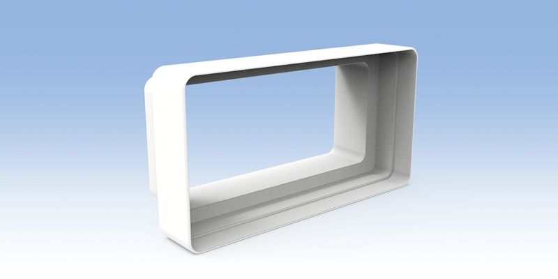 CONVERSOR TUBO RECTANGULAR PVC - FIG