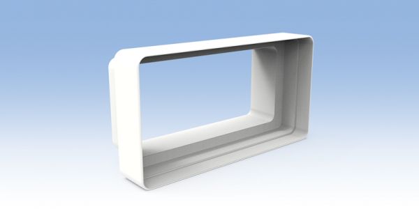 CONVERSOR TUBO RECTANGULAR PVC